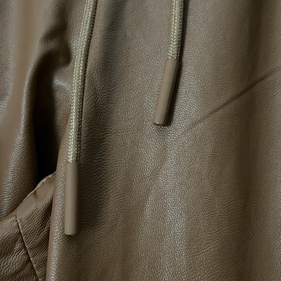 NWT High-Rise Vegan Leather Joggers - Picture 4 of 5